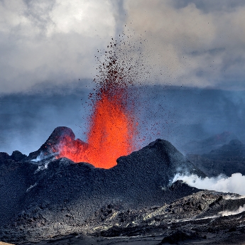 Erupce, která rozšířila ostrov Réunion